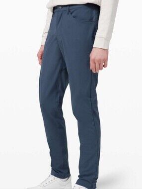Lululemon ABC Slim-Fit 5 Pocket Pant  Steel Blue Men’s Size 36 Warpstreme